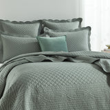 Textured Jacquard Toro Amo 3pc Coverlet Set in Juniper by Renee Taylor | Beautiful Oversized Coverlet