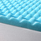 Luxore Cooling Gel Infused Convoluted Memory Foam Topper | Soft Gel Foam Mattress Topper Undelray