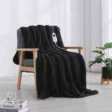 Luxore Plush 160 x 130cm Teddy Fleece Heated Throw | 9 Heat Soft Warm Electrical Blanket