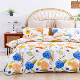 Luxore 250TC Lily 100% Cotton Sateen Quilt Cover Set in Orange