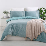 Luxore Ripple Smooth Velvet Quilt Cover Set | Premium Velvet Duvet Covers | 3 Sizes - 6 Colours