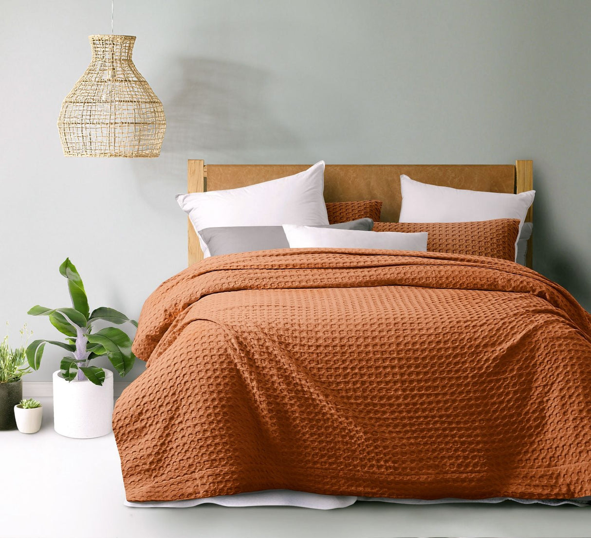 Luxore 100% Cotton Chunky Waffle Quilt Cover Set  | Premium Waffle Design