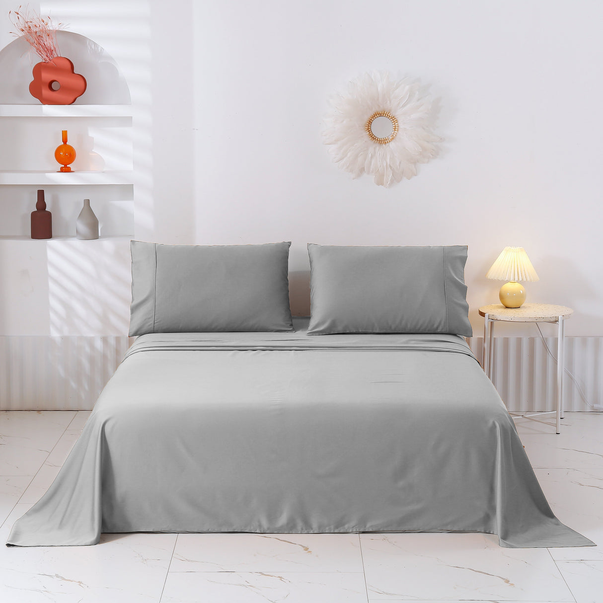 Luxore 400TC Ultra Soft Bamboo Cotton Sheet Set | Bamboo Cooling Sheets 5 Colours - 6 Sizes