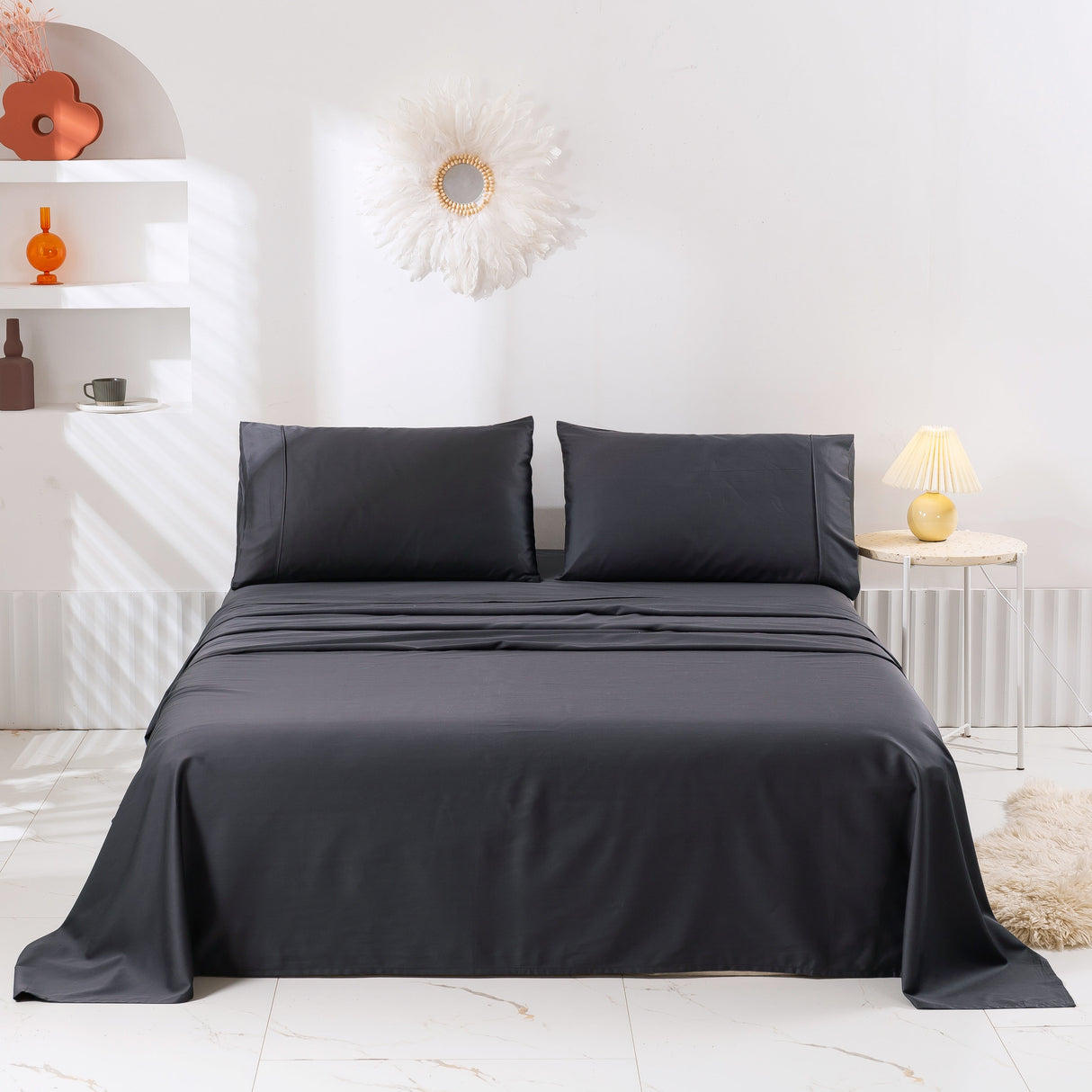 Luxore 400TC Ultra Soft Bamboo Cotton Sheet Set | Bamboo Cooling Sheets 5 Colours - 6 Sizes