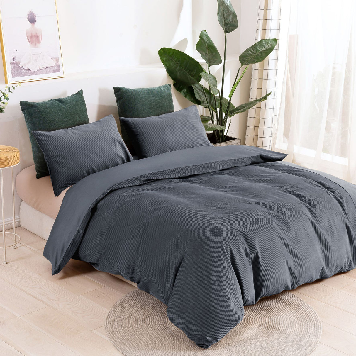 Luxore Ultimuate 300TC 100% Cotton Corduroy Quilt Cover Set | Plush Cotton Duvet Cover Set