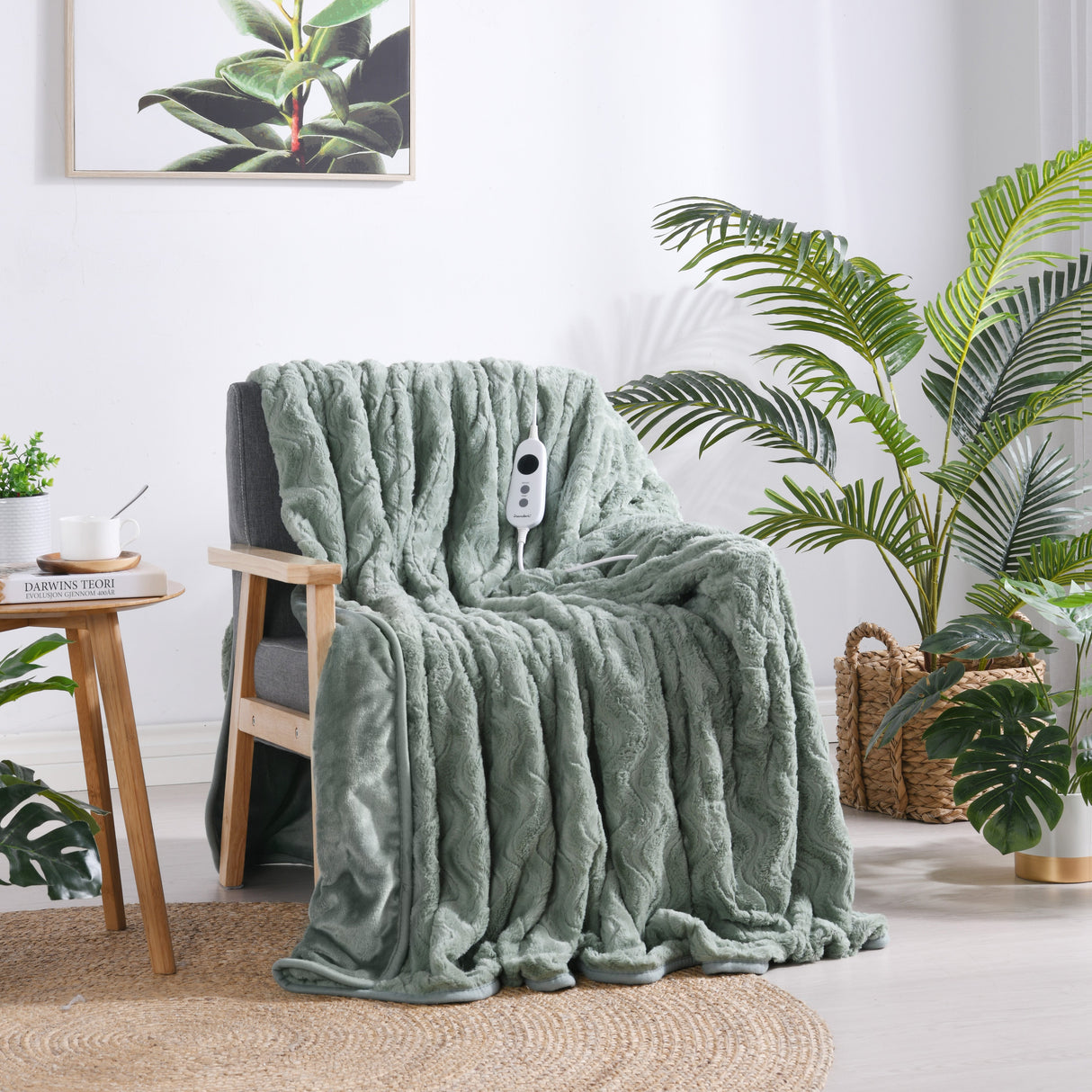 Luxore Super Soft Faux Fur Heated Throw | Plush Electrical Heated Blanket | 2 Sizes - 3 Colours