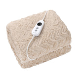 Luxore Super Soft Faux Fur Heated Throw | Plush Electrical Heated Blanket | 2 Sizes - 3 Colours