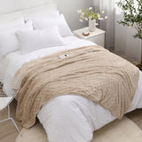 Luxore Super Soft Faux Fur Heated Throw | Plush Electrical Heated Blanket | 2 Sizes - 3 Colours