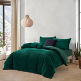 Luxore Warm Embossed Teddy Fleece Quilt Cover Set | Plush Teddy Fleece Duvet Cover Set | 5 Sizes - 4 Colours