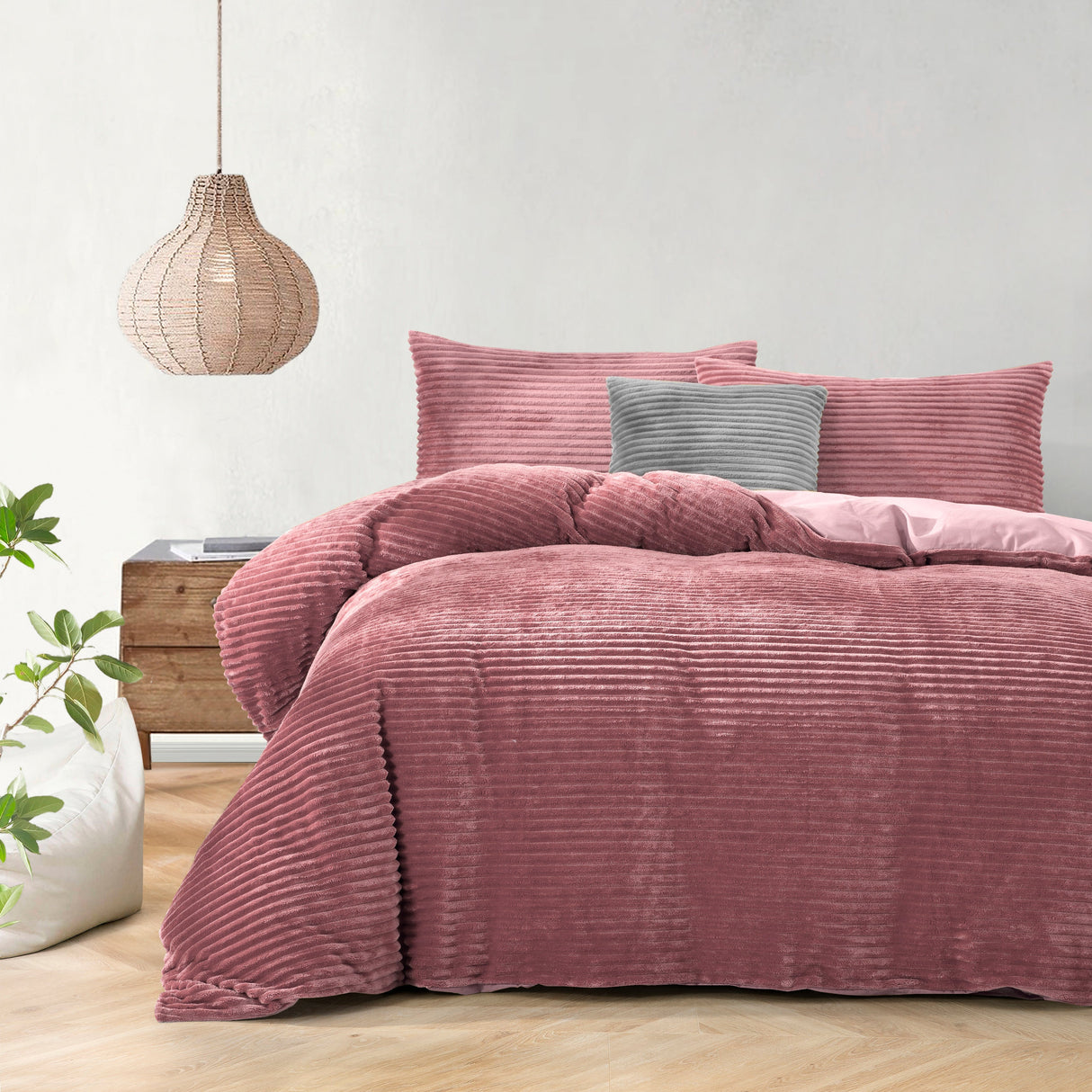 Luxore Warm Embossed Teddy Fleece Quilt Cover Set | Plush Teddy Fleece Duvet Cover Set | 5 Sizes - 4 Colours