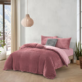 Luxore Warm Embossed Teddy Fleece Quilt Cover Set | Plush Teddy Fleece Duvet Cover Set | 5 Sizes - 4 Colours