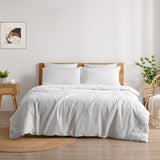 Luxore Linen & Cotton Blend Quilt Cover Set White