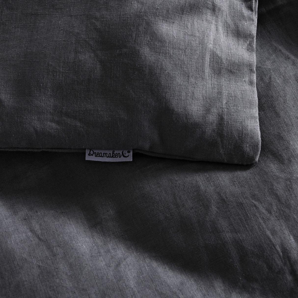 Luxore Linen & Cotton Blend Quilt Cover Set Charcoal