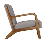 Modern Jakara Accent Lounge Chair | Soft Upholstered Wooden Fabric Lounge Armchair by Oikiture | 3 Colours