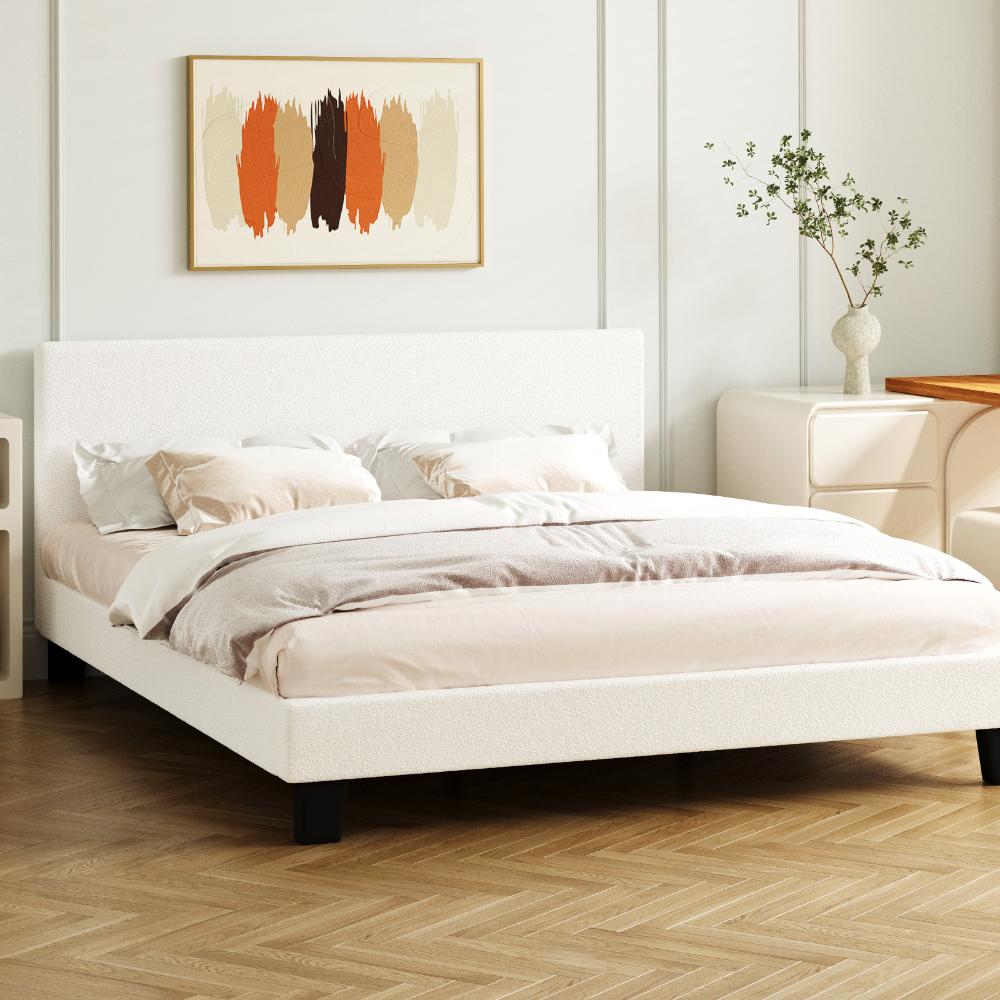 Piazzi PU Leather or Fabric Slimline Modern Bed | High Quality Sturdy Modern Bed with LED Option | 5 Sizes