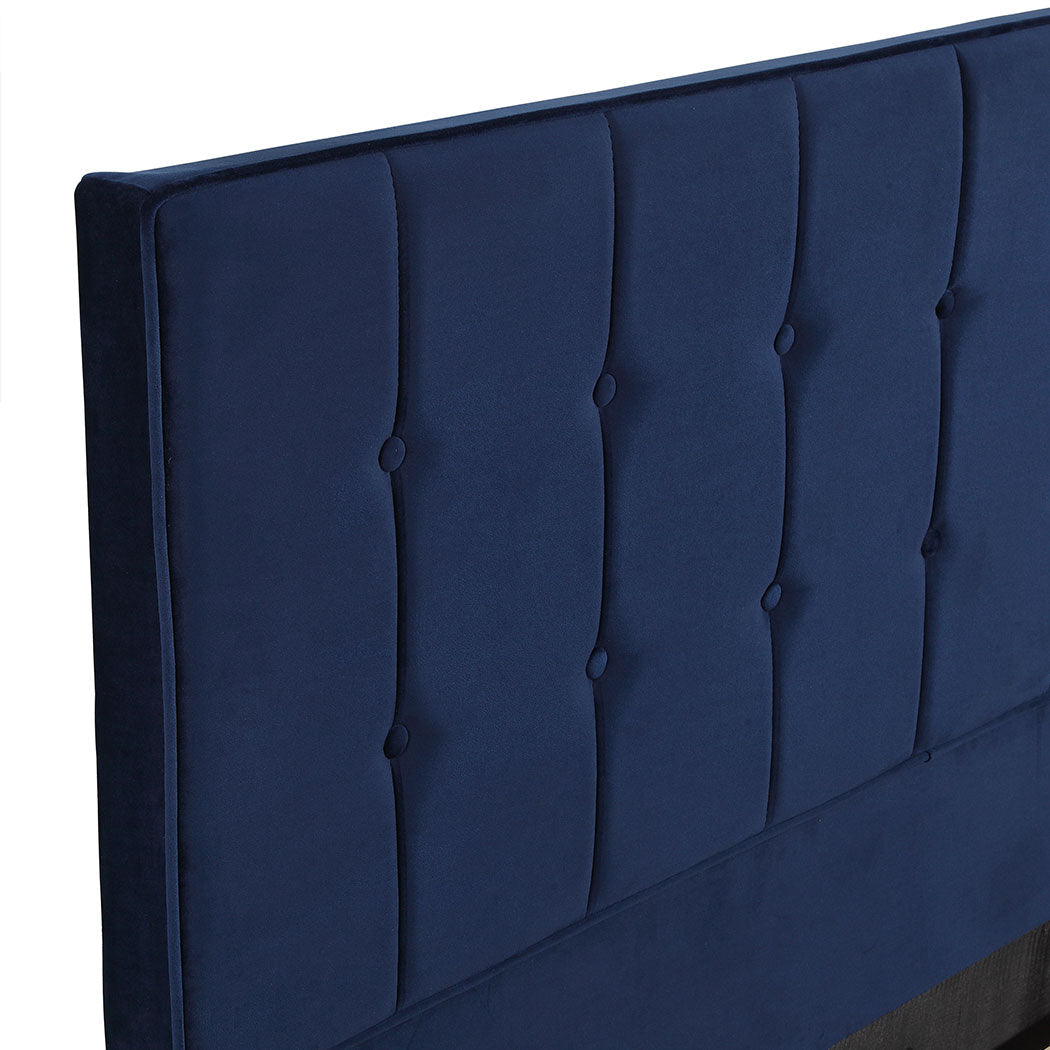 Polizano Velvet Touch Tuffted Modern Bed Frame | Luxury Premium Soft Plush Velvet Bed in 2 Colours | 2 Sizes