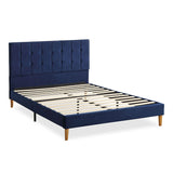 Polizano Velvet Touch Tuffted Modern Bed Frame | Luxury Premium Soft Plush Velvet Bed in 2 Colours | 2 Sizes