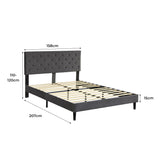 Lucrezia Velvet Touch Modern Bed Frame | Premium Soft Plush Velvet Bed in 2 Colours | 2 Sizes