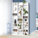 Oikiture 36 Slot Adjustable Wooden Display Unit | Modern Wooden Bookshelf Storage Shelf Unit | 3 Colours