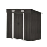 Forte Premium Outdoor Metal Garden Shed w Air Vents | High Quality Storage Garden Shed