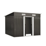 Forte Premium Outdoor Metal Garden Shed w Air Vents | High Quality Storage Garden Shed