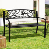 Premium Cast Iron & Steel Ornate Design Garden Bench | Outdoor Backyard Garden Bench | 2 Models - 2 Colours