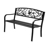 Premium Cast Iron & Steel Ornate Design Garden Bench | Outdoor Backyard Garden Bench | 2 Models - 2 Colours