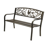 Premium Cast Iron & Steel Ornate Design Garden Bench | Outdoor Backyard Garden Bench | 2 Models - 2 Colours