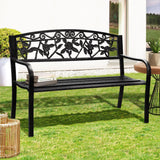 Premium Cast Iron & Steel Ornate Design Garden Bench | Outdoor Backyard Garden Bench | 2 Models - 2 Colours