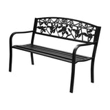 Premium Cast Iron & Steel Ornate Design Garden Bench | Outdoor Backyard Garden Bench | 2 Models - 2 Colours