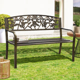 Premium Cast Iron & Steel Ornate Design Garden Bench | Outdoor Backyard Garden Bench | 2 Models - 2 Colours