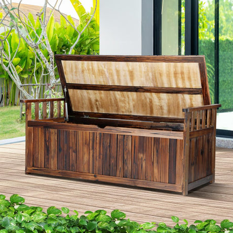 Two in One 200L Outdoor Bench and Storage Box | Wooden Garden Bench by Livsip | 3 Colours