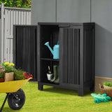 Forte Weatherproof Outdoor Storage Cabinet Box | Lockable Garden or Garage Storage Cupboard by Livsip