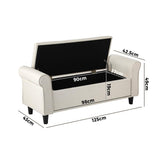 Premium Fabric Two in One Ottoman Storage Bench Box | Mini Day Bed |  2 Colours