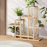 Large Deluxe 3 or 6 Tier Plant Stand | Designer Wooden Indoor Outdoor Plant Flower Pot Stand