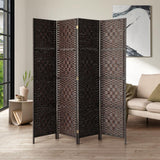 Arezzo Wood and Rattan Room Divider & Privacy Screens | Designer Room Panel Dividers | 3 Sizes - 4 Colours