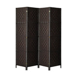 Arezzo Wood and Rattan Room Divider & Privacy Screens | Designer Room Panel Dividers | 3 Sizes - 4 Colours