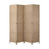 Arezzo Wood and Rattan Room Divider & Privacy Screens | Designer Room Panel Dividers | 3 Sizes - 4 Colours