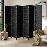 Arezzo Wood and Rattan Room Divider & Privacy Screens | Designer Room Panel Dividers | 3 Sizes - 4 Colours