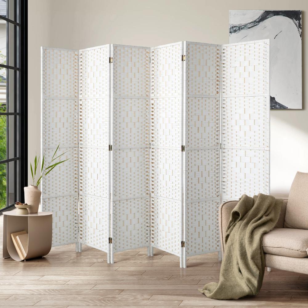 Arezzo Wood and Rattan Room Divider & Privacy Screens | Designer Room Panel Dividers