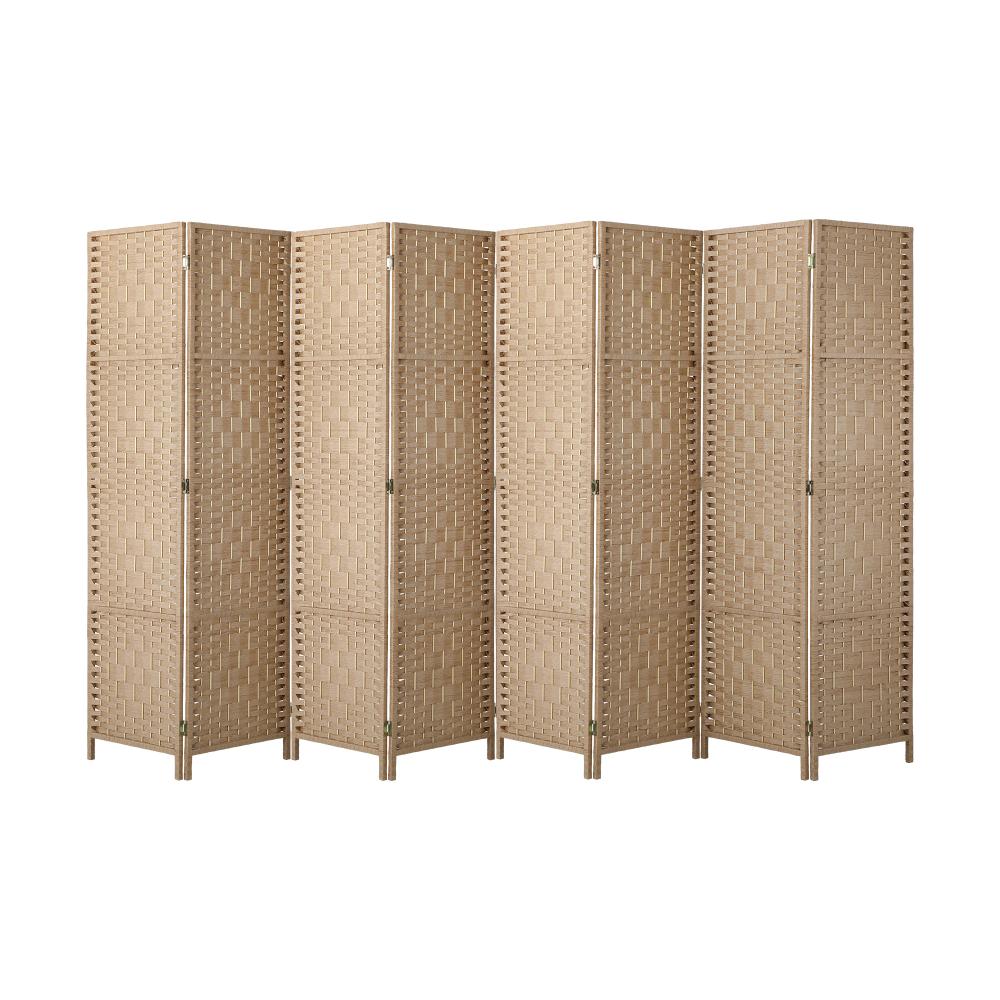 Arezzo Wood and Rattan Room Divider & Privacy Screens | Designer Room Panel Dividers | 3 Sizes - 4 Colours