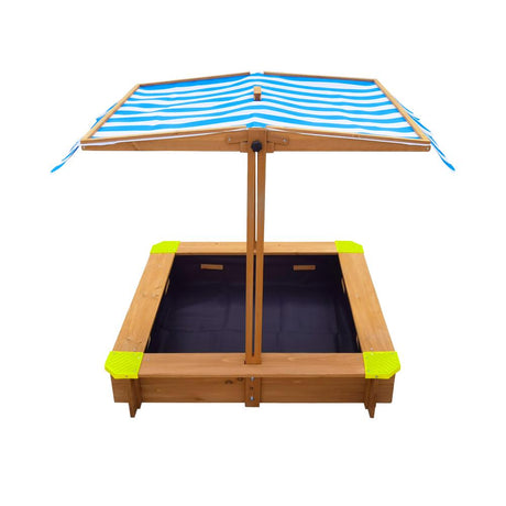 Premium High Quality Kids Outdoor Sandpit Box with Canopy Roof | Kids Outdoor Fun