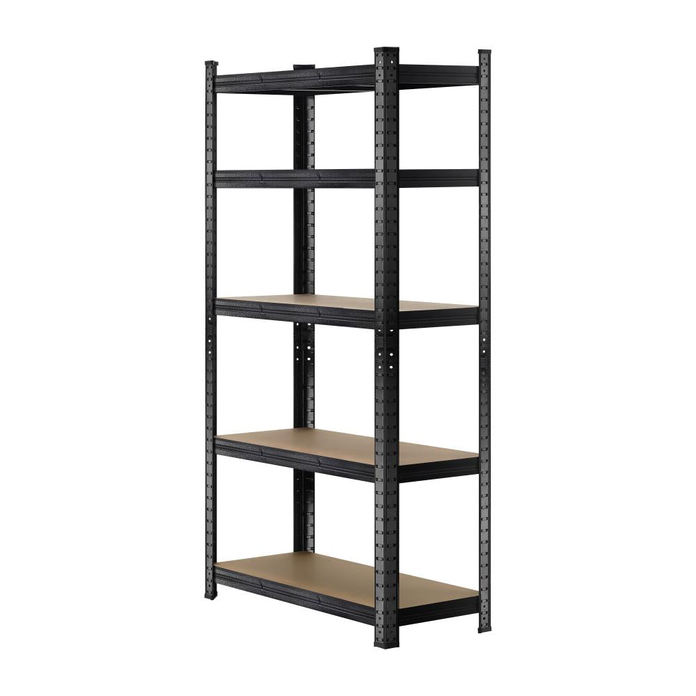 Forte II Black Garage Shelving Storage Rack | Premium 5 Tier Space Saving Storage Clutter Solution