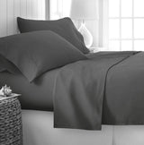 2000TC Bamboo Cooling Embossed Sheet Set | Hypo-Allergenic Sheets - Choose From 5 Sizes and 5 Colours Bed Sheets Single / Charcoal Ontrendideas Bed and Bath