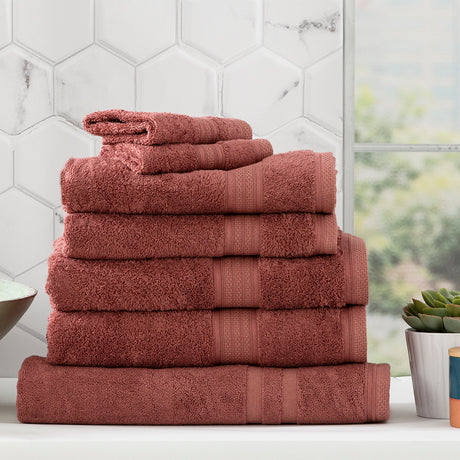 7 or 14pc Soft Deluxe Bamboo Cotton 650 GSM Towel Set by Renee Taylor | 8 Colours