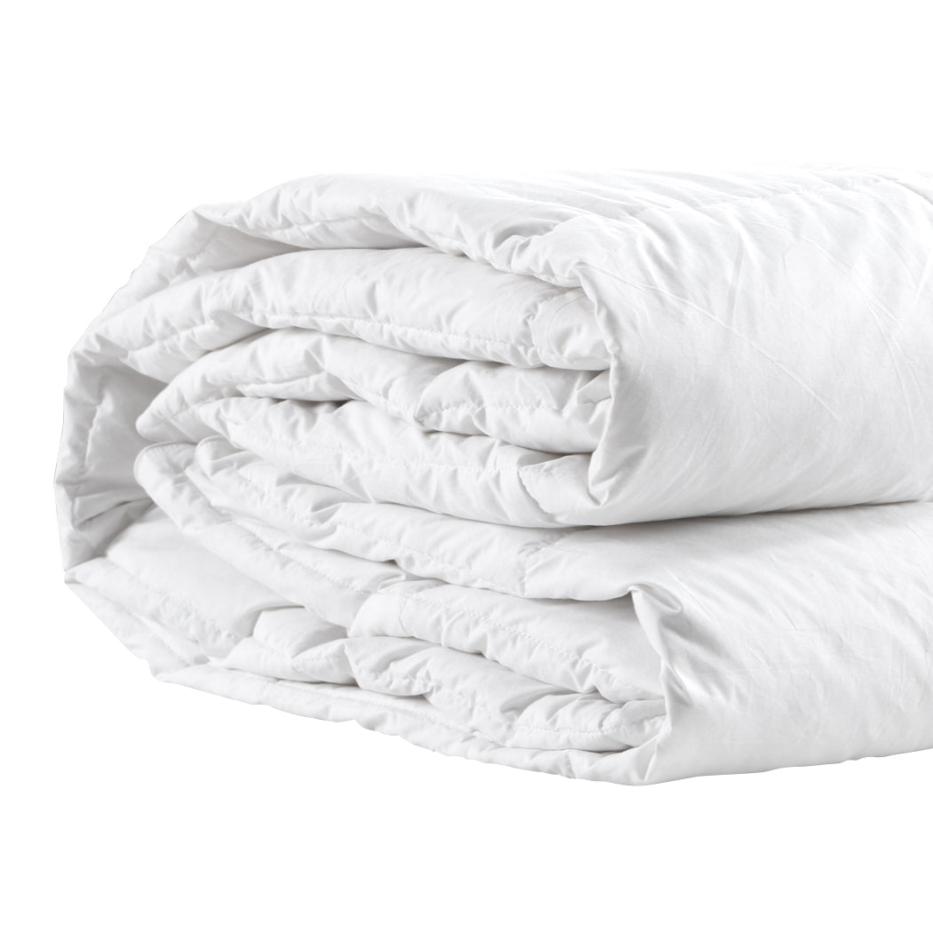 Luxore Premium 500GSM Goose Feather Down Quilt | 100% Cotton Cover All Season Doona Duvet | 6 Sizes