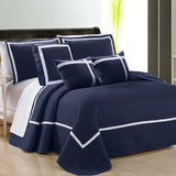 6pc Two-Tone Embossed Modern Comforter Set | Stylish Bed Set